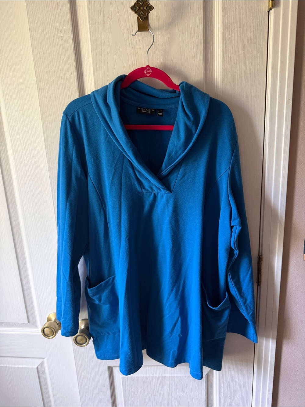 Susan Graver Blue Blouse